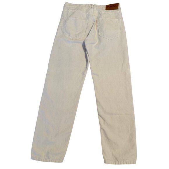 SIZE 30 YMC Off-White MENS Tearaway Jeans Straight Leg Cream Jeans - Picture 4 of 12
